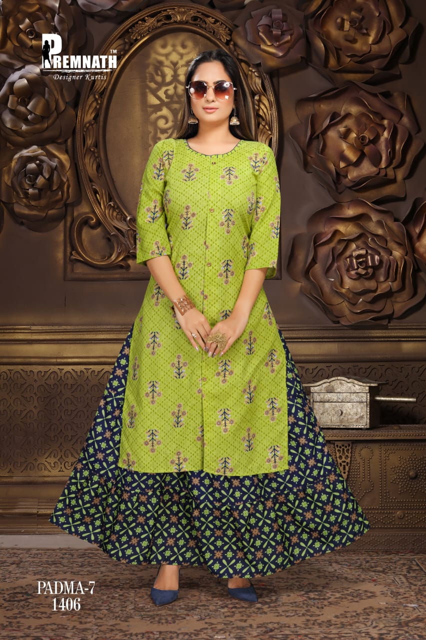7 Festive Wear Rayon Designer Fancy Kurti With Skirt Collection