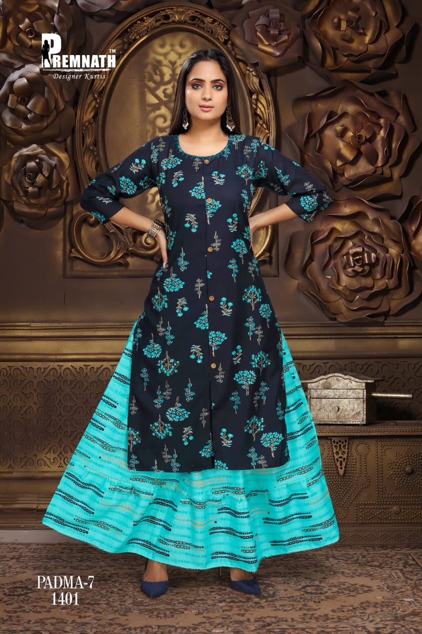 7 Festive Wear Rayon Designer Fancy Kurti With Skirt Collection