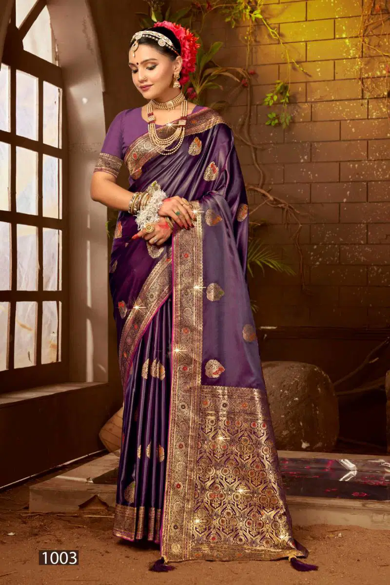 Pihu Satin Saroski Vol 1 By Saroj Wedding Wear Silk Saree Wholesale Market Surat