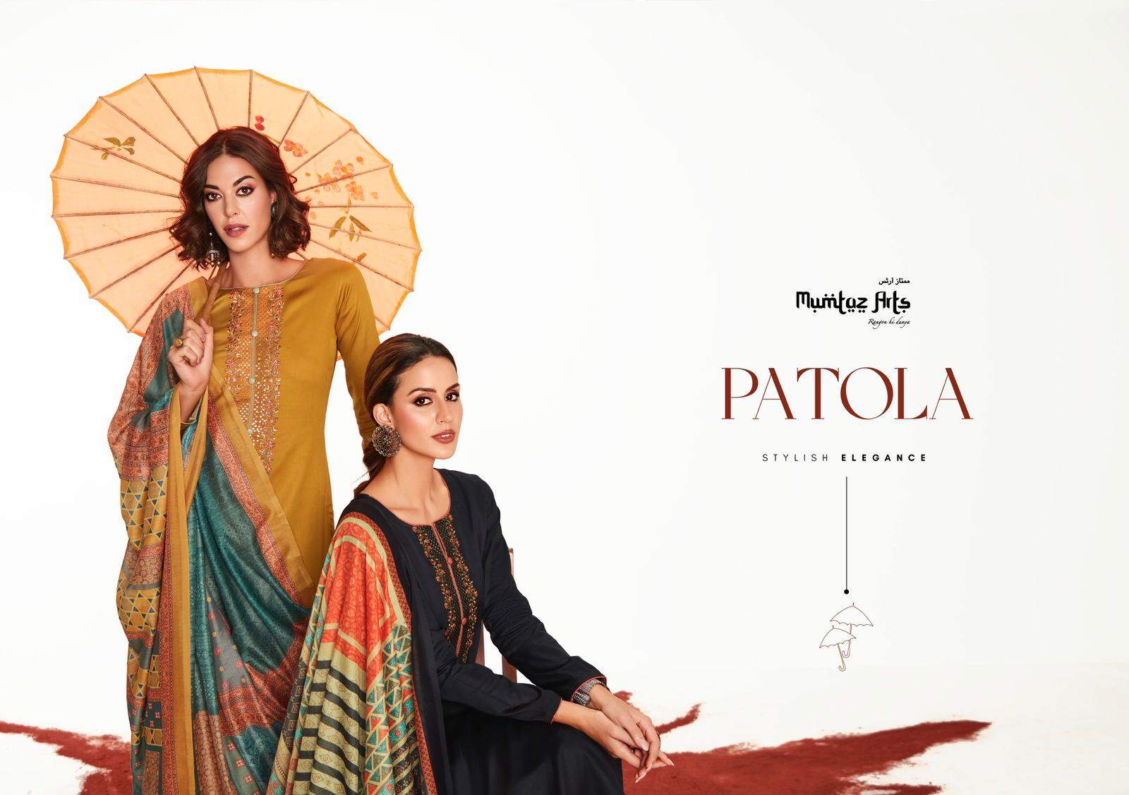 Mumtaz Art Patola Jam Satin Digital Print Gorgeous Look Salwar Kameez Catalog