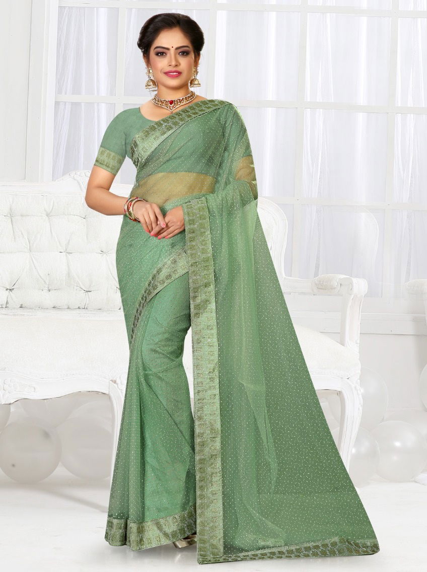 Ronisha Speaker Excluisve Wear Net Designer Saree Collection