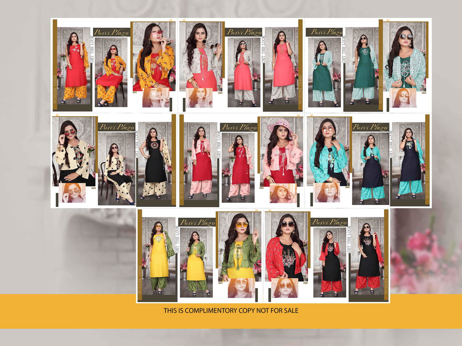 Aagya Purvi Plazo 4 Top With Bottom And Koti Collection