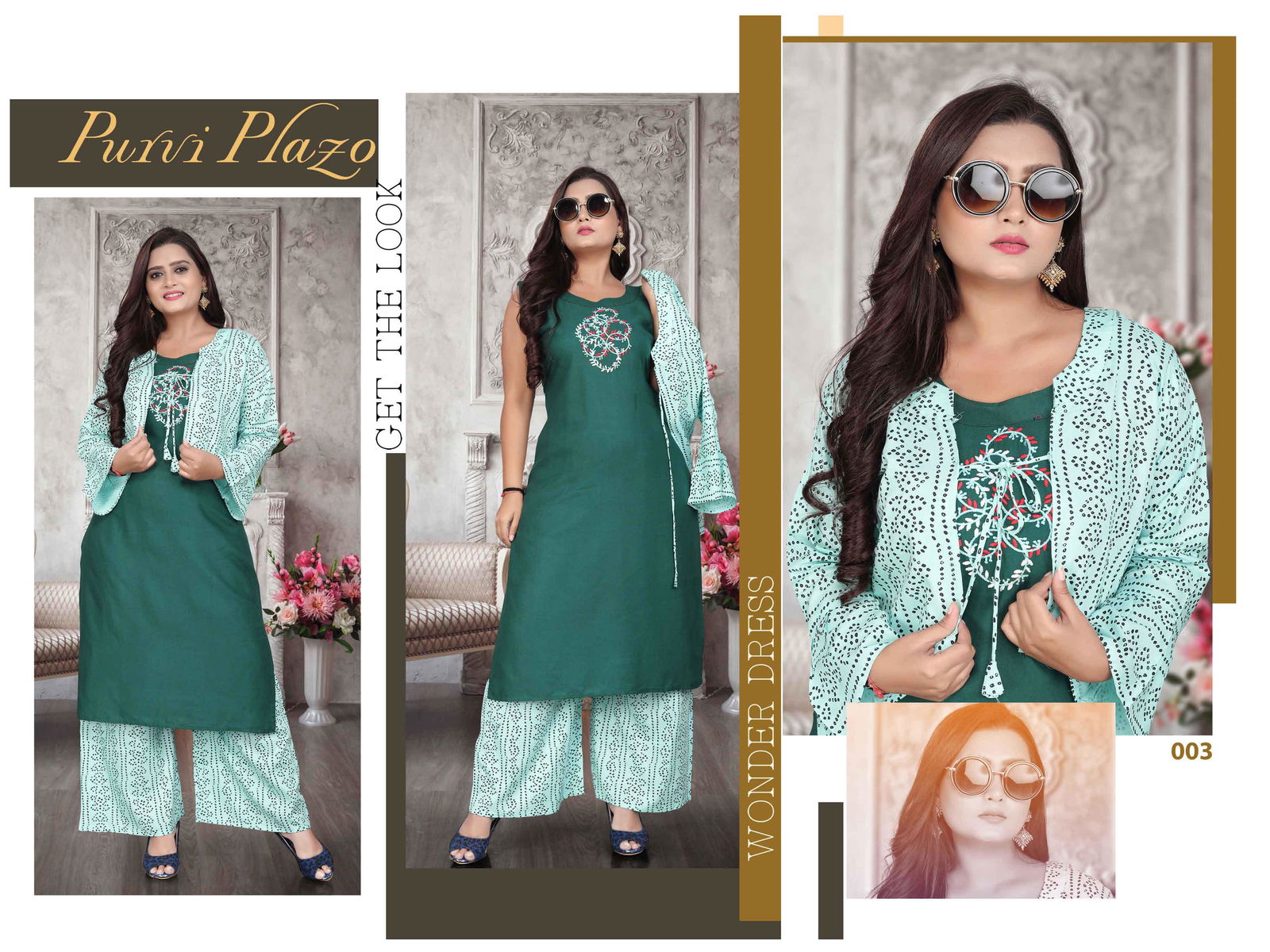 Aagya Purvi Plazo 4 Top With Bottom And Koti Collection