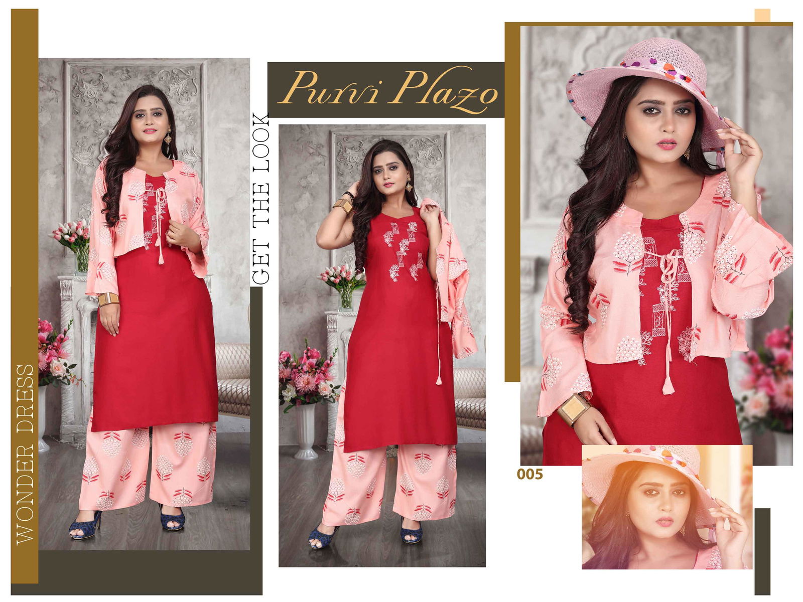 Aagya Purvi Plazo 4 Top With Bottom And Koti Collection