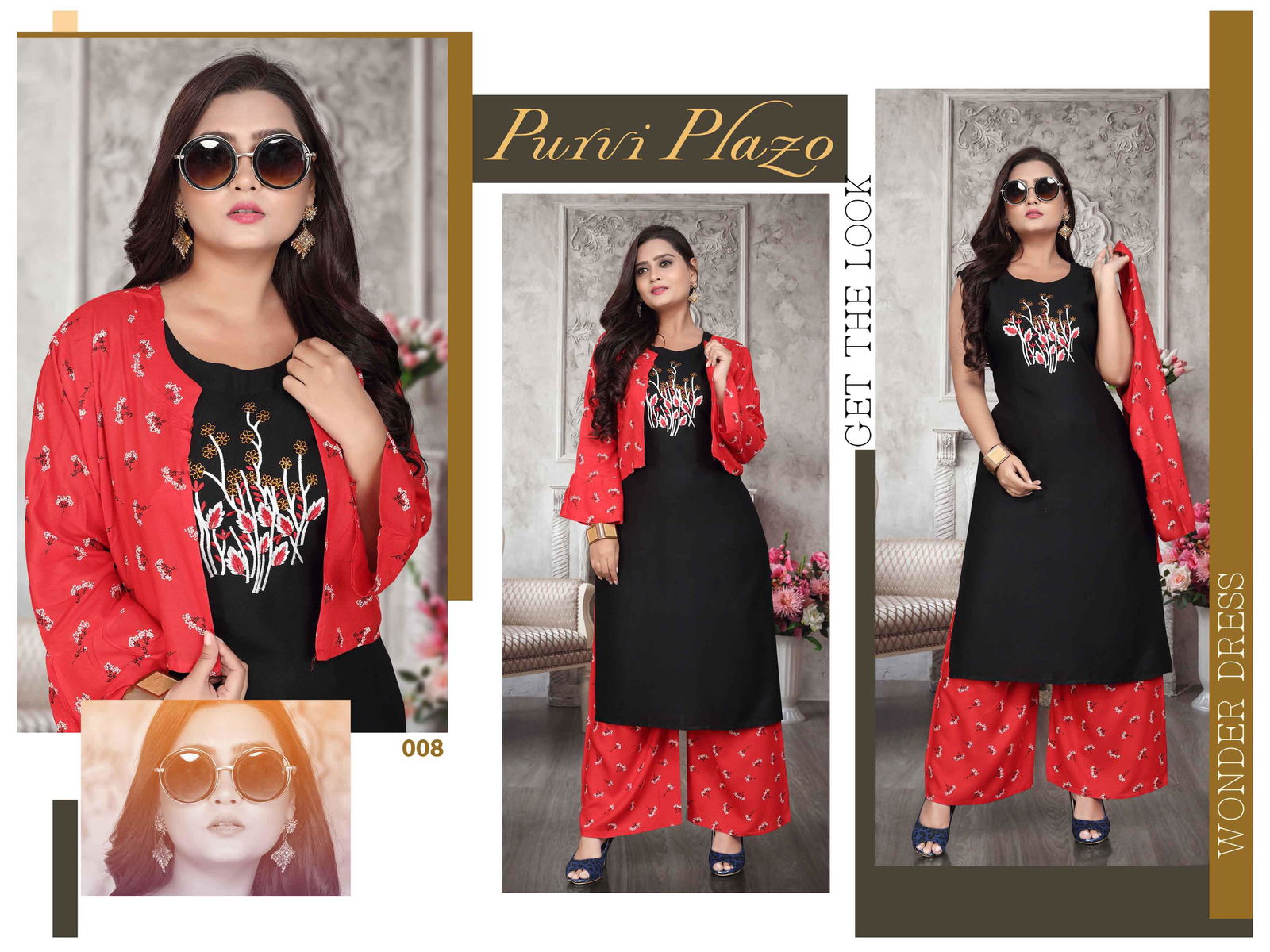 Aagya Purvi Plazo 4 Top With Bottom And Koti Collection
