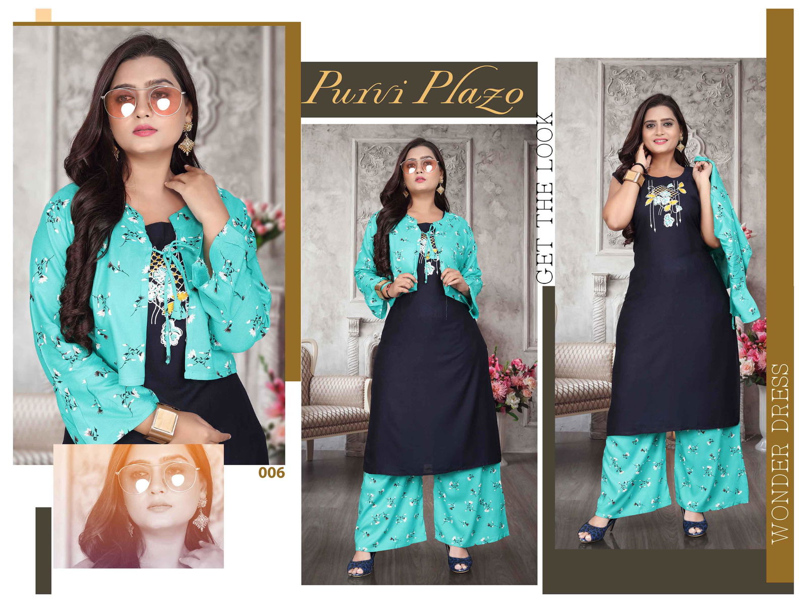 Aagya Purvi Plazo 4 Top With Bottom And Koti Collection