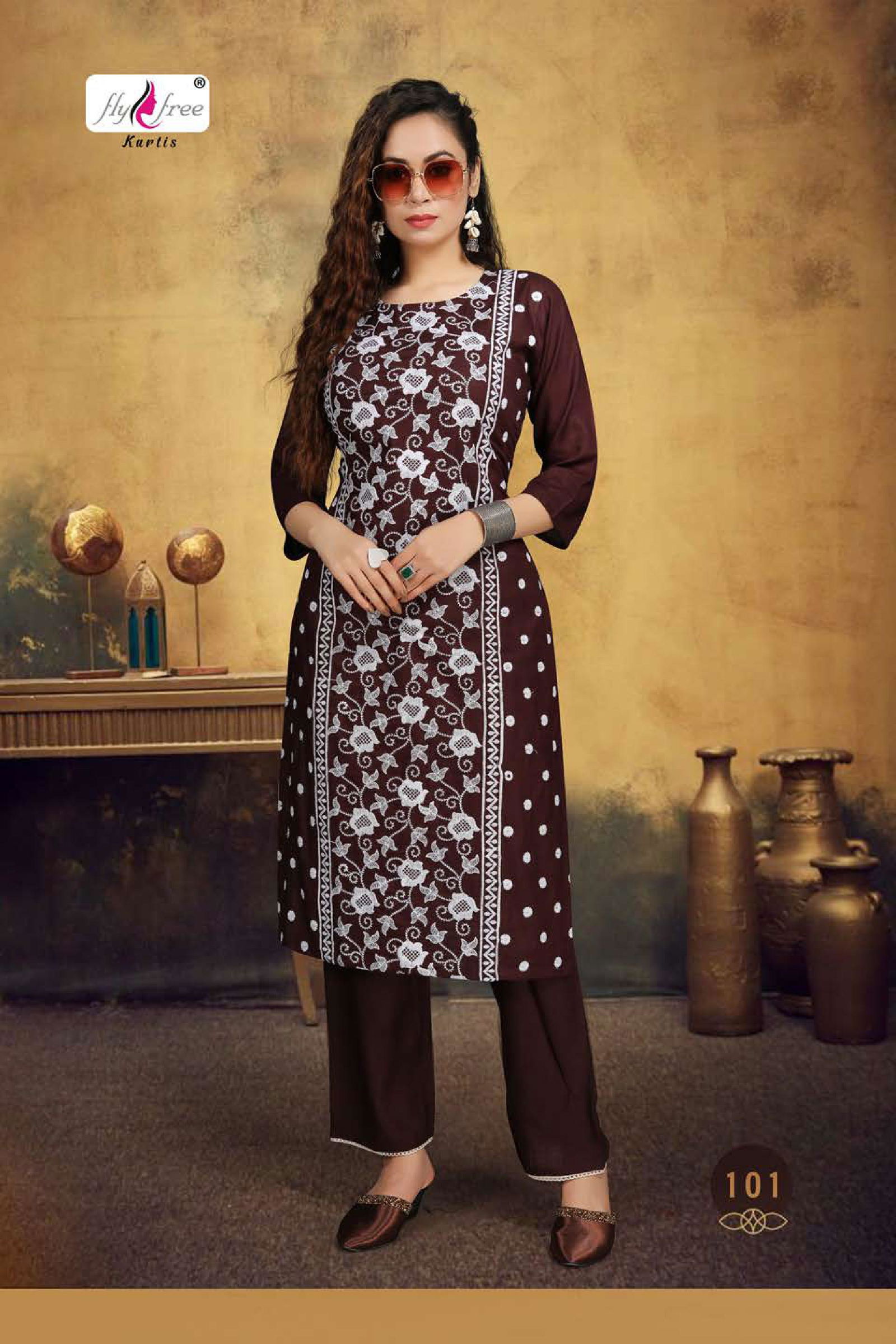 Fly Free Sunaina Ethnic Wear Kurti With Bottom Collection