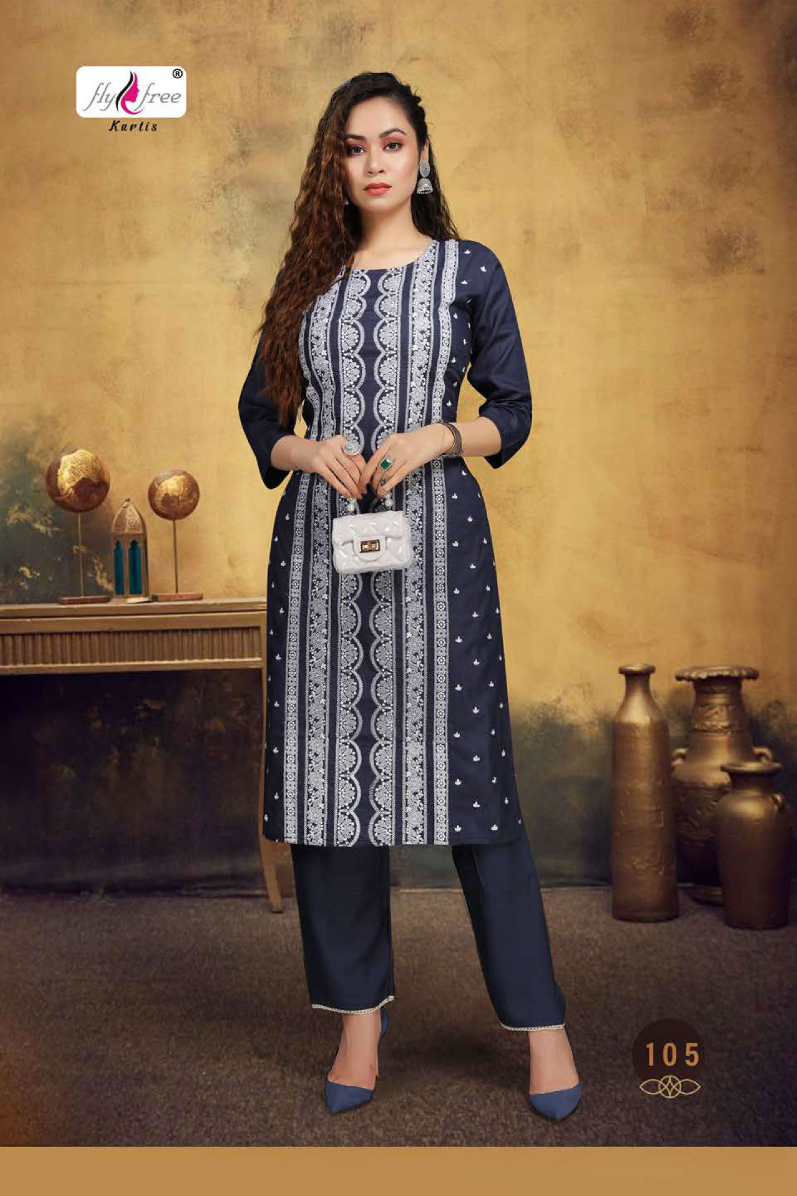 Fly Free Sunaina Ethnic Wear Kurti With Bottom Collection