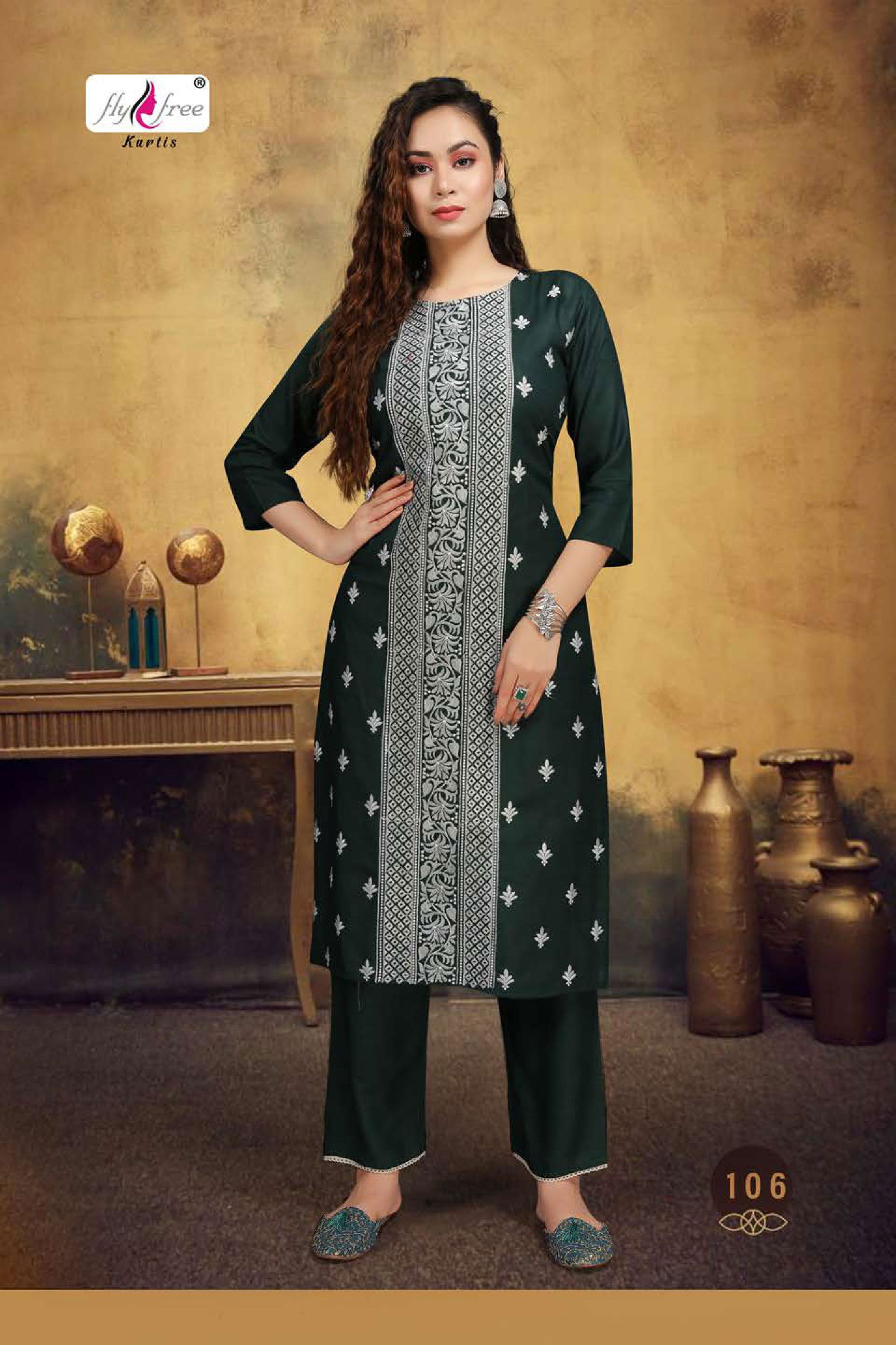 Fly Free Sunaina Ethnic Wear Kurti With Bottom Collection