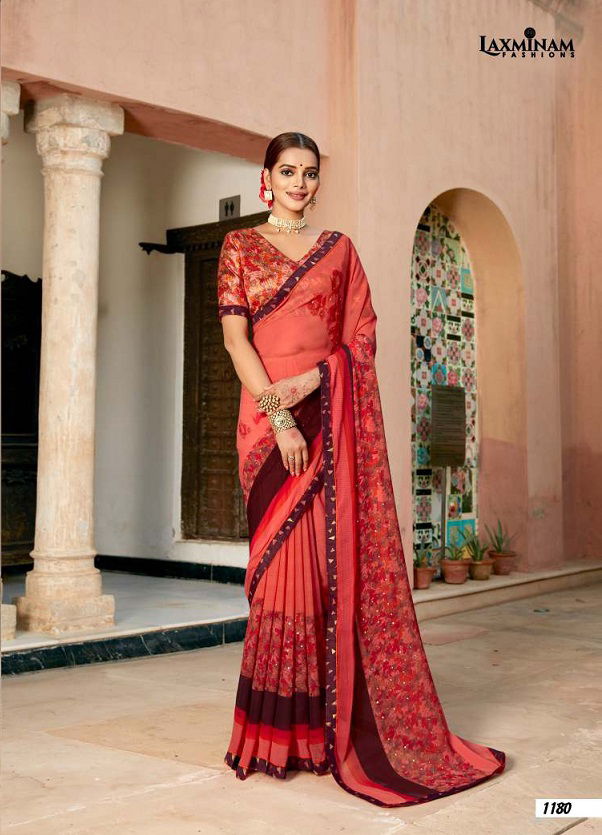 Laxminam Jankinath Casual Wear Georgette Saree Collection