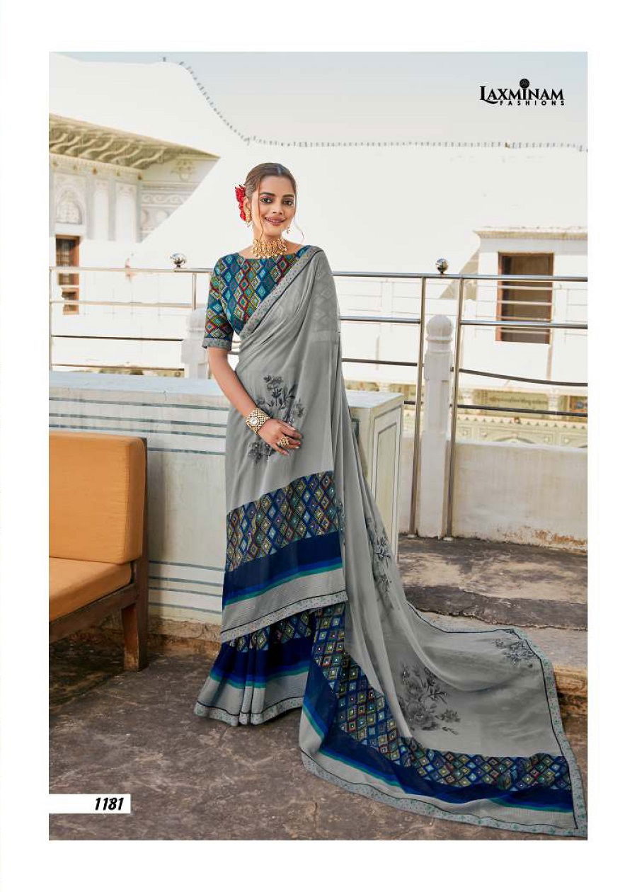 Laxminam Jankinath Casual Wear Georgette Saree Collection