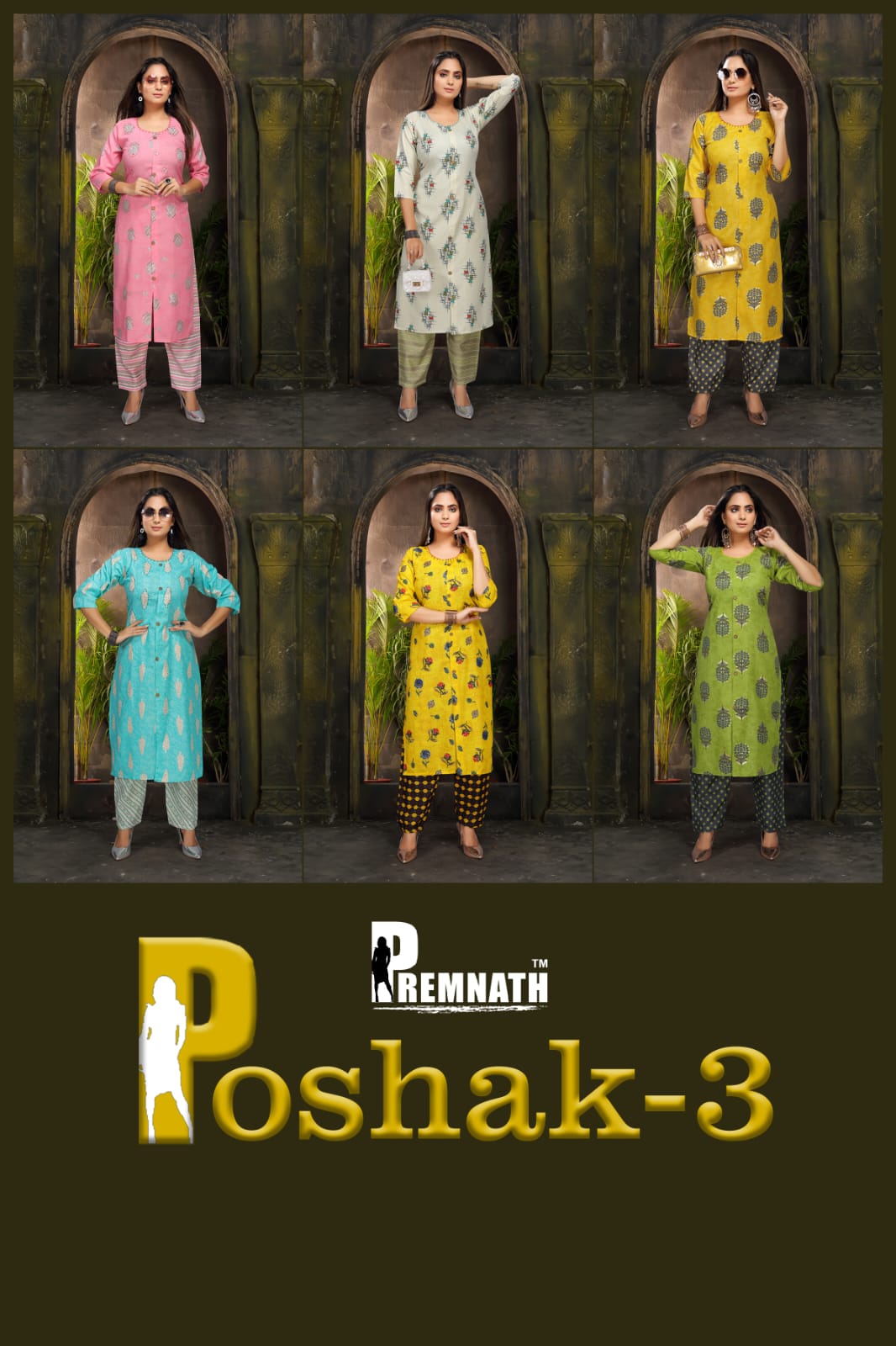 Premnath Poshak 3 Ethnic Wear Kurti With Bottom Collection