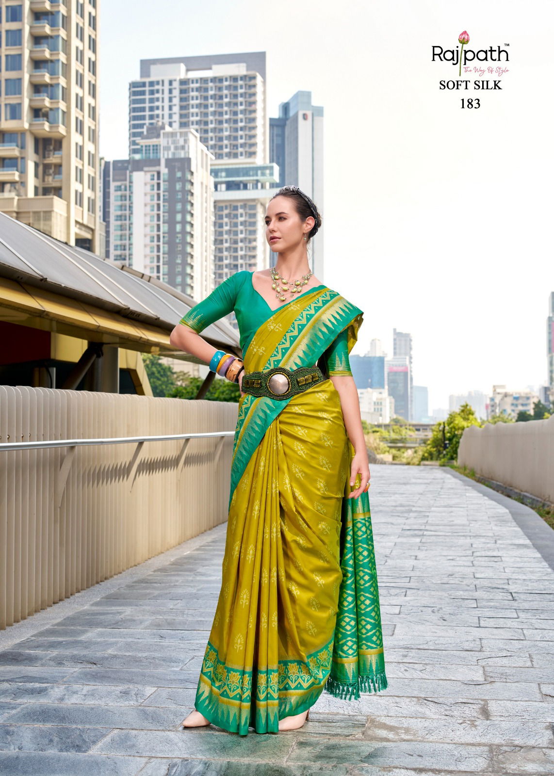 Qutab Minar By Rajpath Soft Silk Fancy Saree Wholesalers In Delhi
