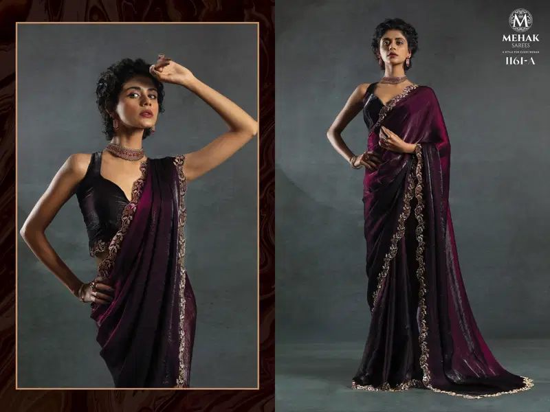 Mehek 1161 A To E Tow Tone Satin Silk Shaded Saree Orders In India