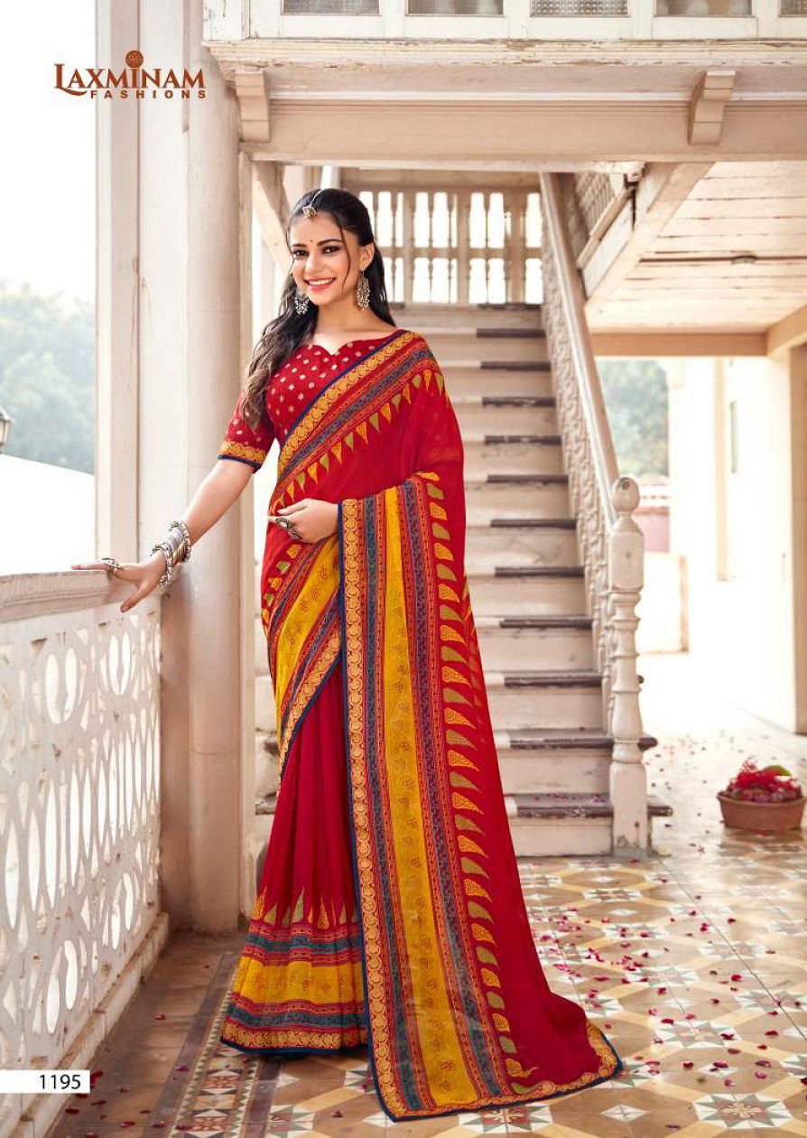 Laxminam Fashion Mania 3 Casual Daily Wear Georgette Printed Saree Collection