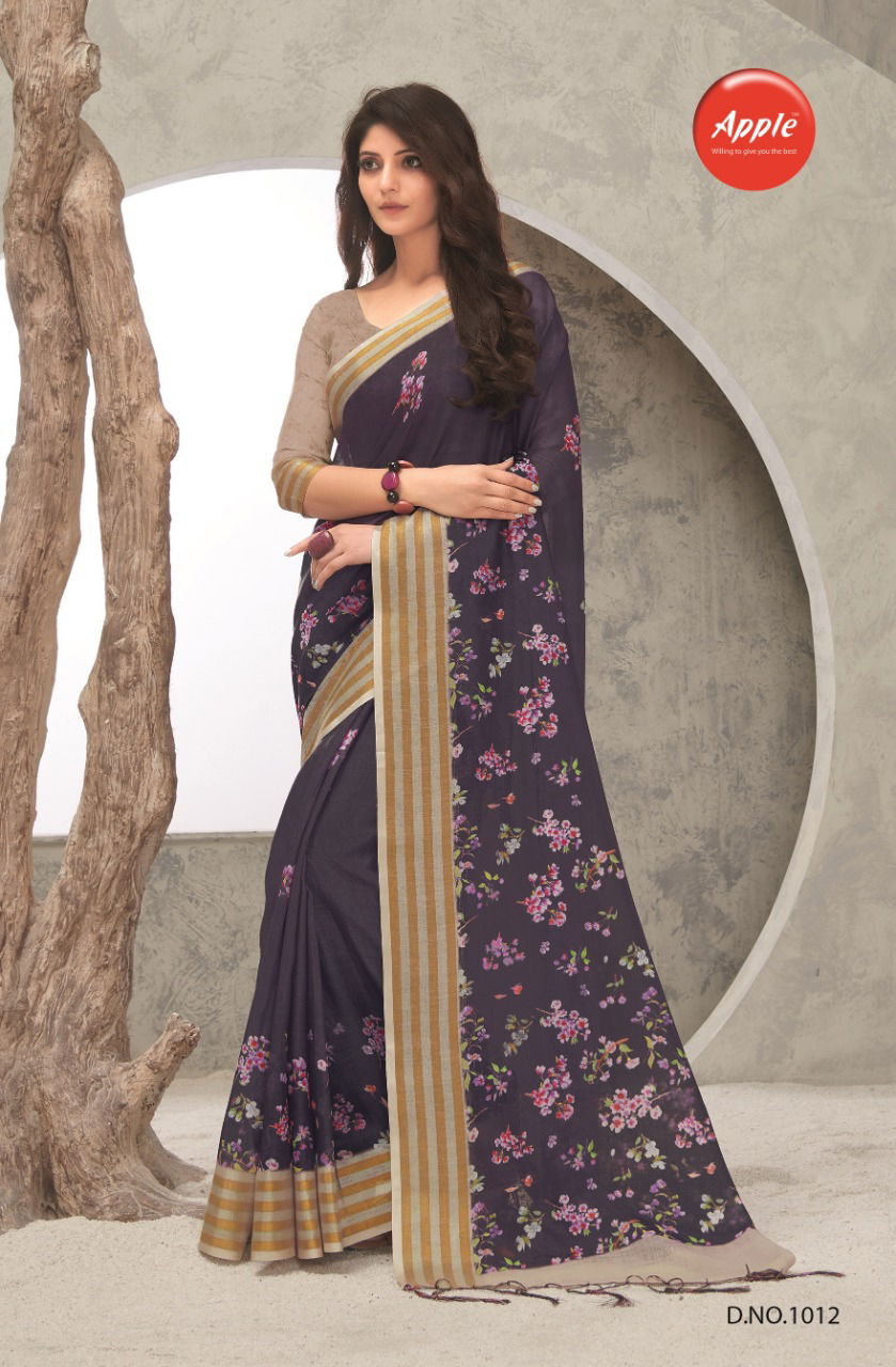 Apple Aaradhana 10 Casual Regular Wear Pure Linen Digital Printed Saree Collection