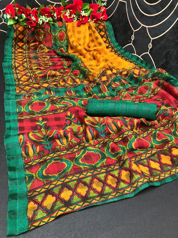 Monalisha 6 Latest Designer Casual Wear Printed Cotton Silk Saree Collection