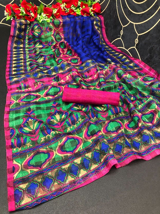 Monalisha 6 Latest Designer Casual Wear Printed Cotton Silk Saree Collection