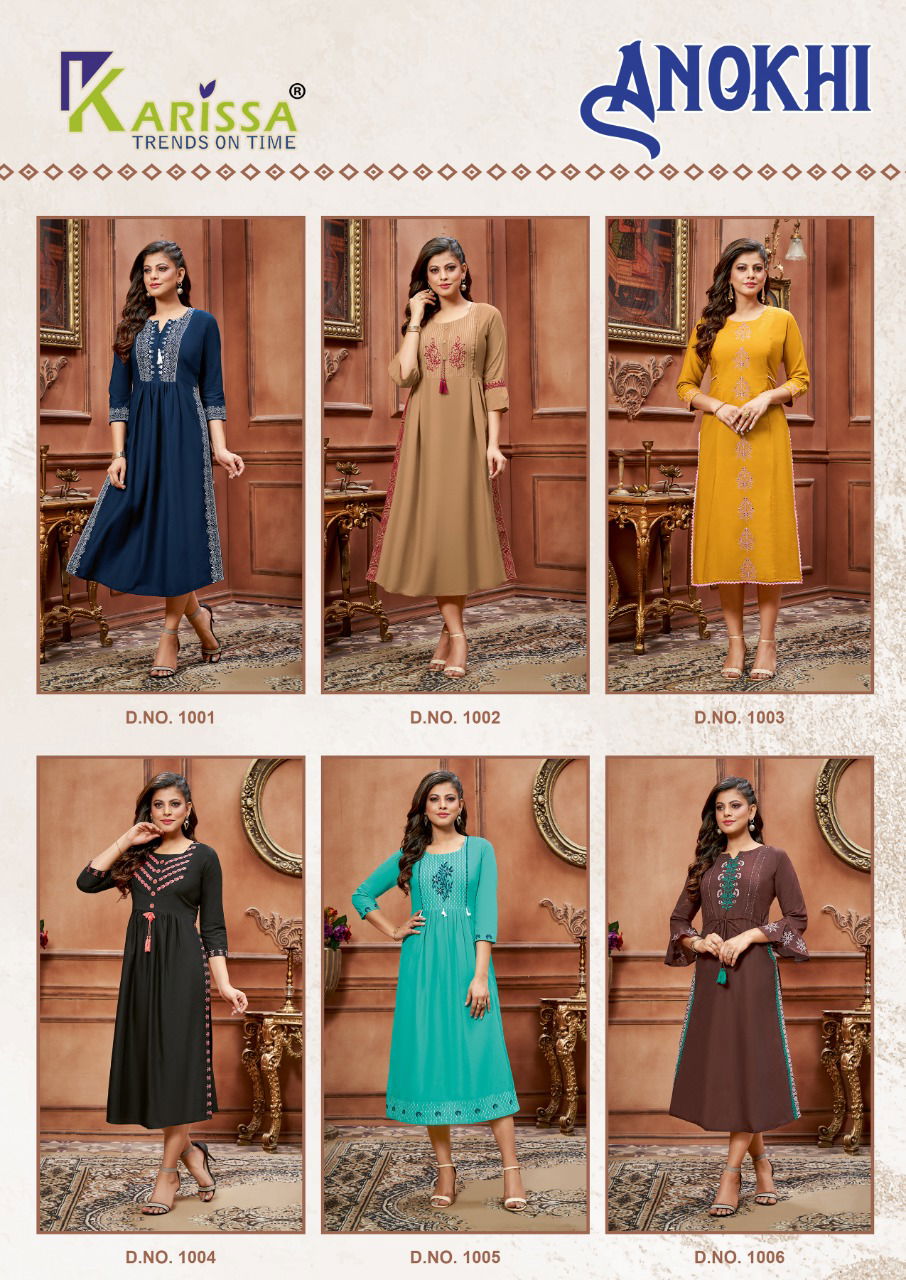 Karissa Anokhi Fancy Wear Designer Kurti Collection