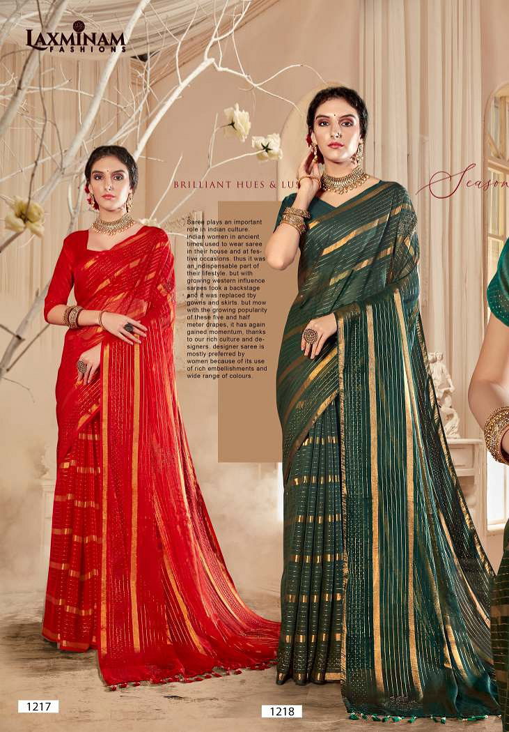 Laxminam Bullet Train Stylish Party Wear Vichitra Silk Designer Saree Collection