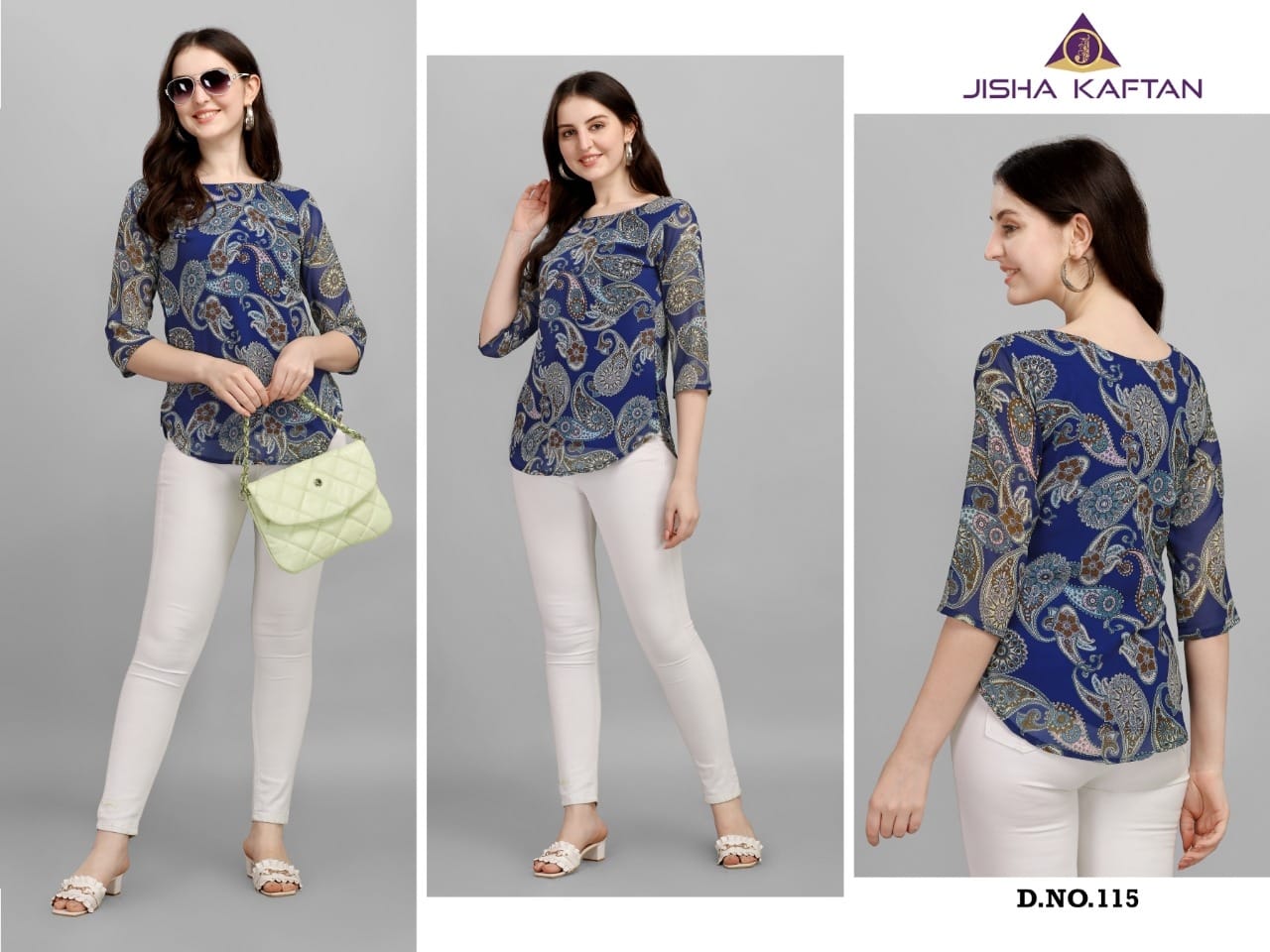 Jelite Georgette Tunics 3 Ethnic Wear Weightless Georgette Ladies Top Collection