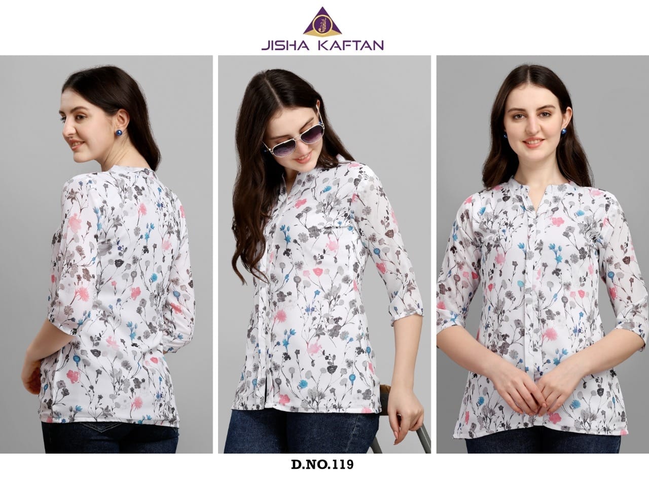Jelite Georgette Tunics 3 Ethnic Wear Weightless Georgette Ladies Top Collection