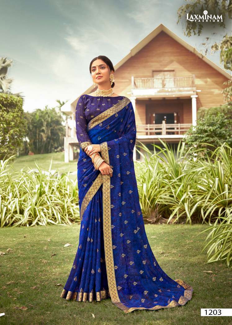 Laxminam Umang Casual Wear Fancy Georgette Saree Latest  Collection