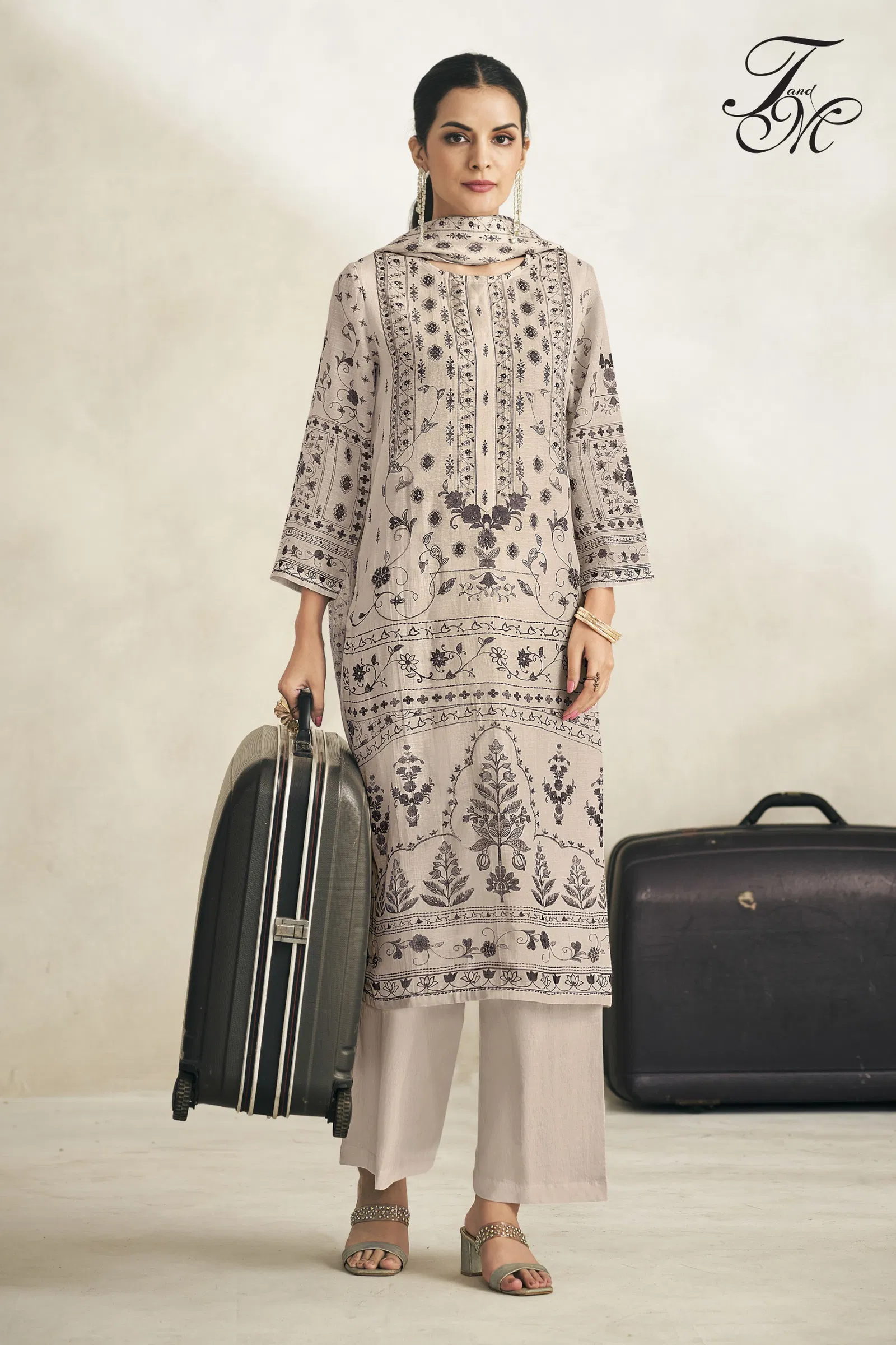 Saleha By T&M Linen Digital Printed Dress Material Suppliers In India