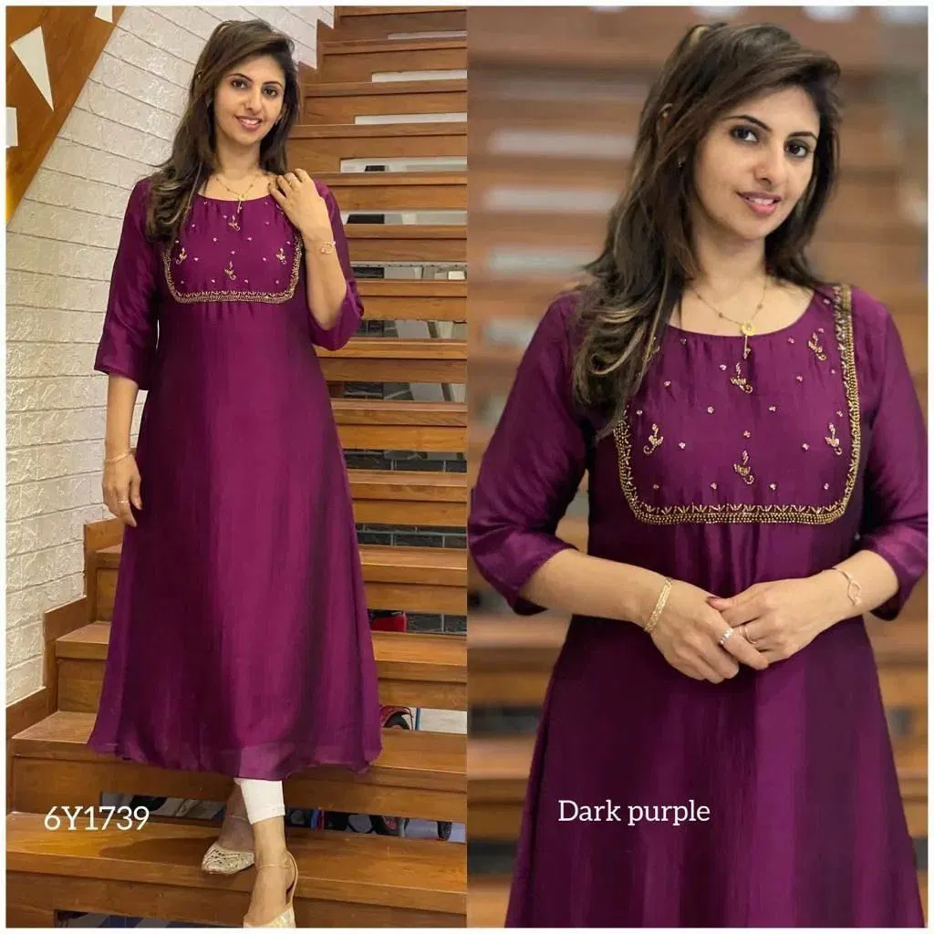 Festive Special Vichitra Designer Kurtis Catalog