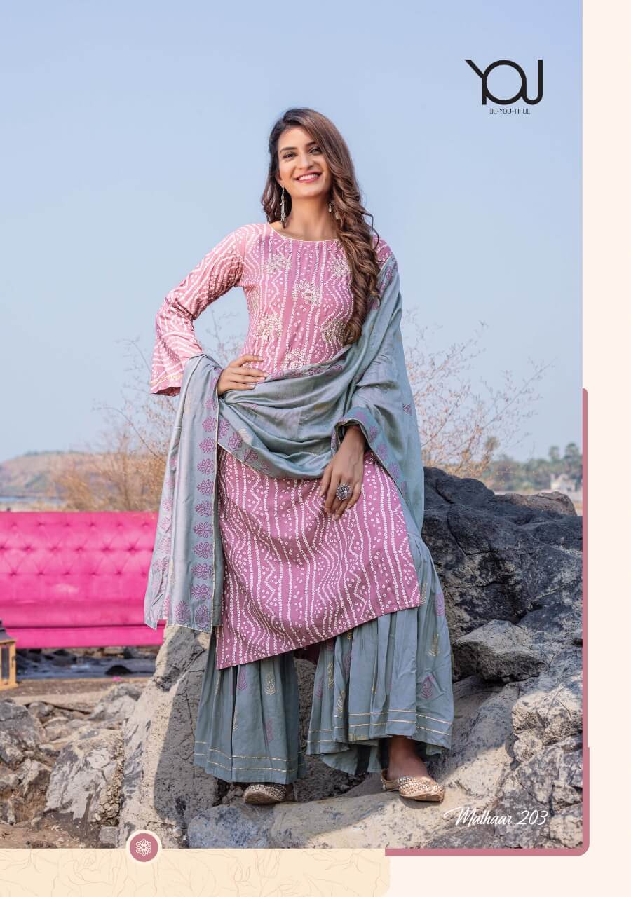 Wanna Malhaar Fancy Festive Wear Designer Kurti With Sharara And Dupatta Collection