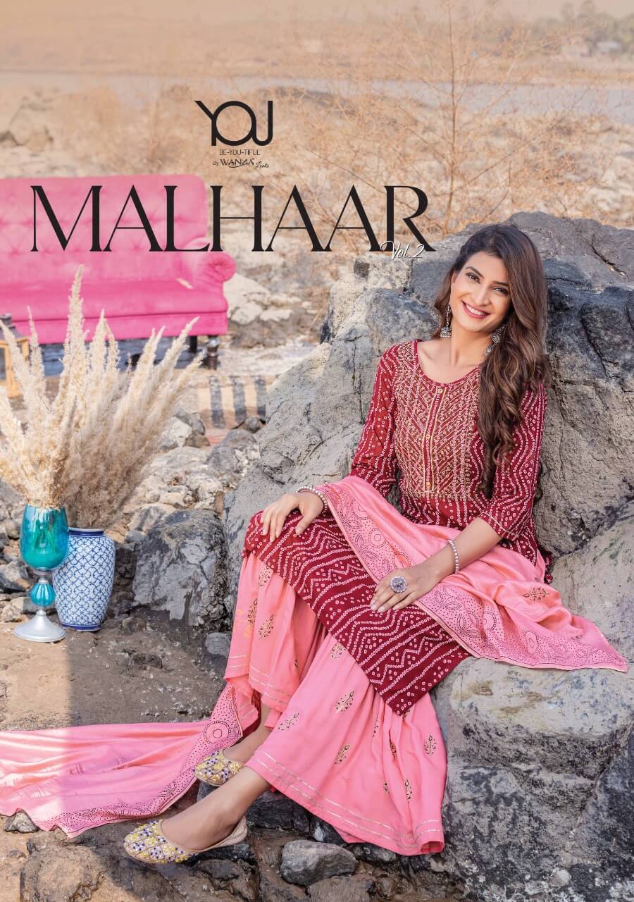 Wanna Malhaar Fancy Festive Wear Designer Kurti With Sharara And Dupatta Collection
