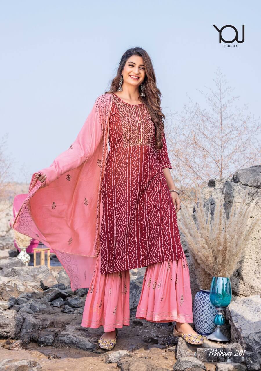 Wanna Malhaar Fancy Festive Wear Designer Kurti With Sharara And Dupatta Collection