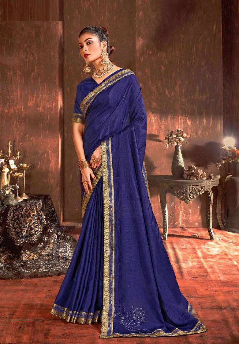 Laxminam MSD Fancy Party Wear Vichitra Silk Designer Saree Collection