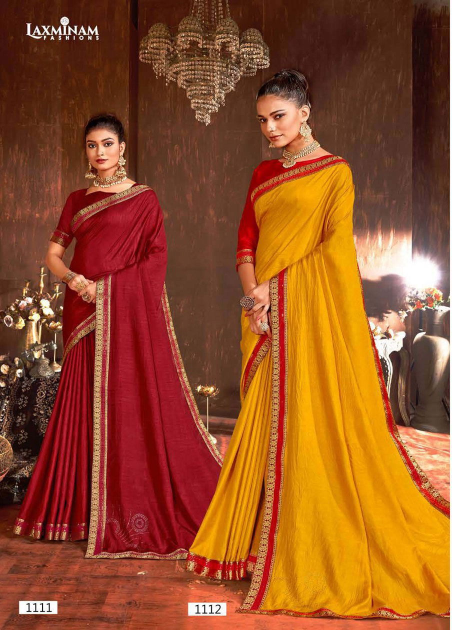 Laxminam MSD Fancy Party Wear Vichitra Silk Designer Saree Collection