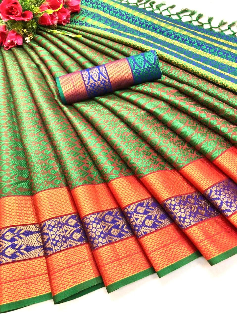 Monalisha 11 Latest Fancy Party Wear Cotton Silk Saree Collection