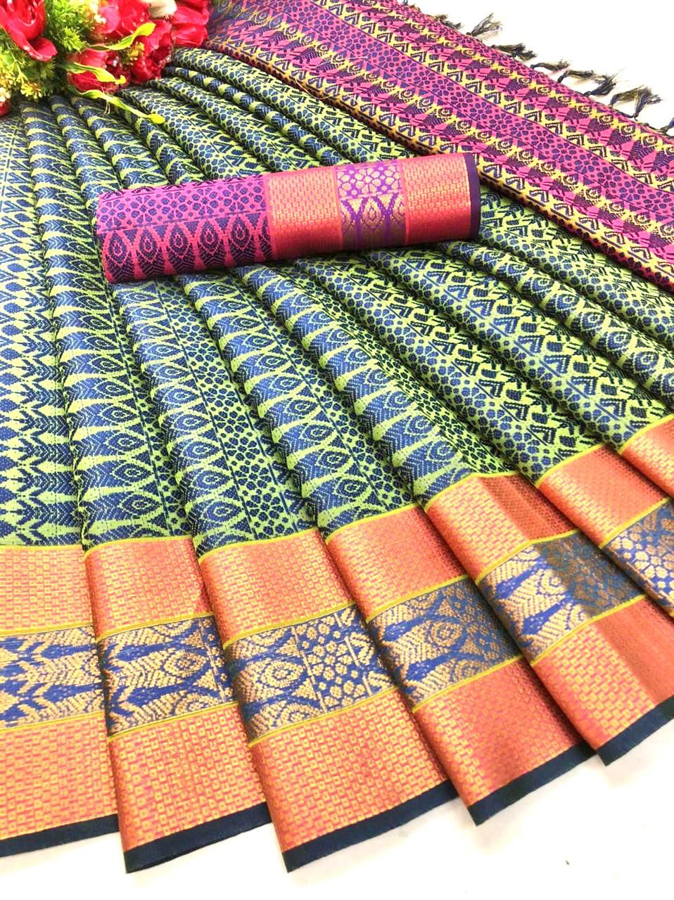 Monalisha 11 Latest Fancy Party Wear Cotton Silk Saree Collection
