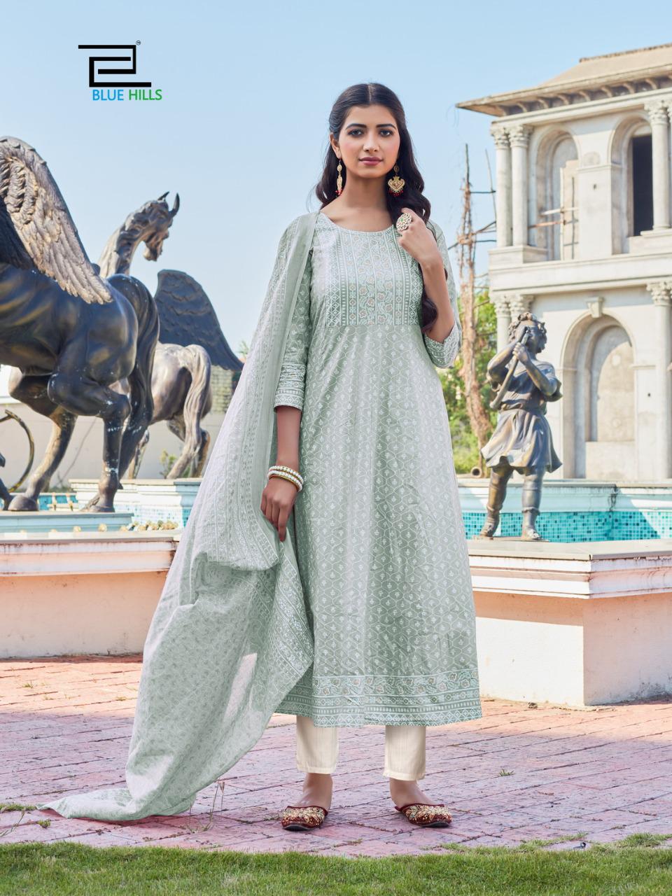Blue Hills Capture 3 Fancy Exclusive Festive Wear Cotton Cambric Ready Made Collection