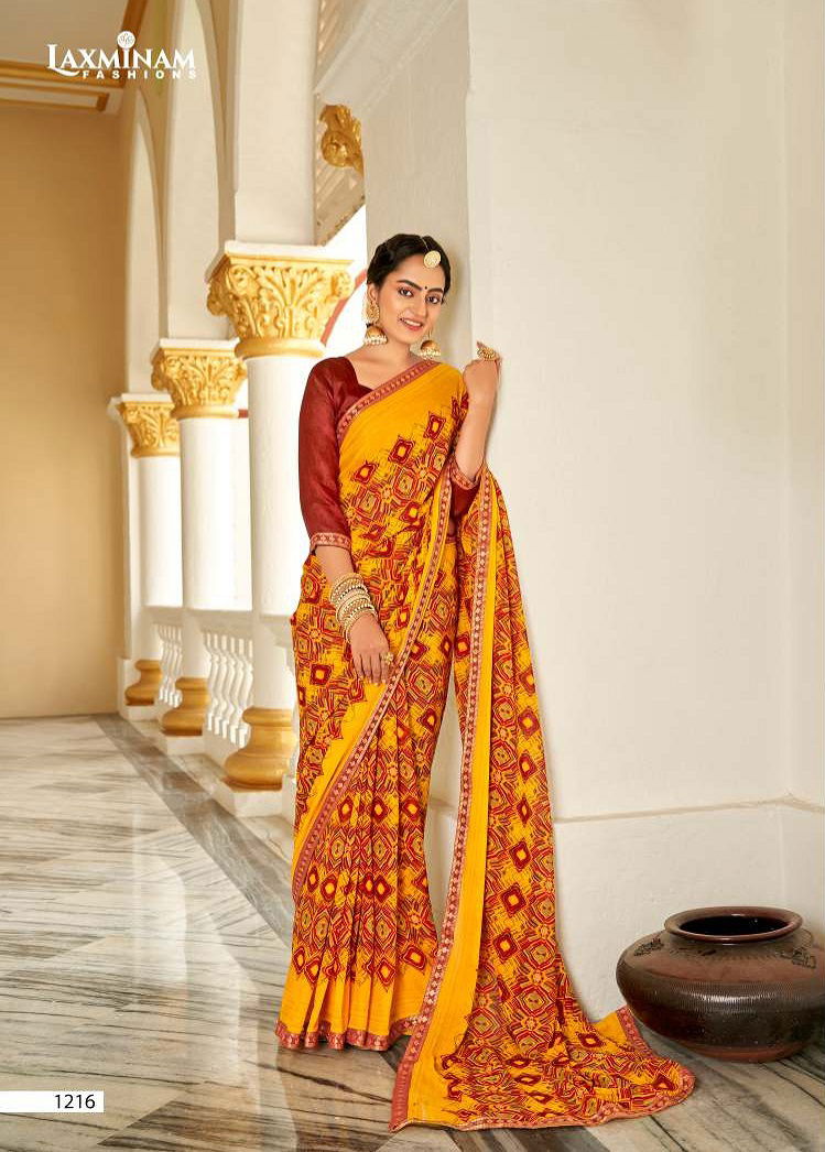 Laxminam Shruthi 2 Casual Wear Georgette Printed Designer Saree Collection