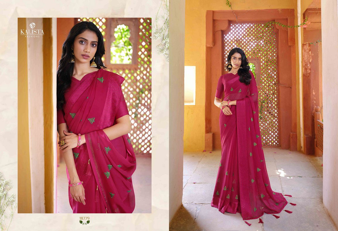 Kalista Ishani Fancy Party Wear Designer Heavy Linen Saree Collection