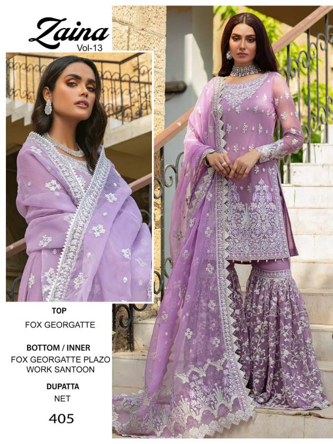 Zaina 13 Exclusive Georgette Wedding Wear Premium Pakistani Salwar Kameez Collection