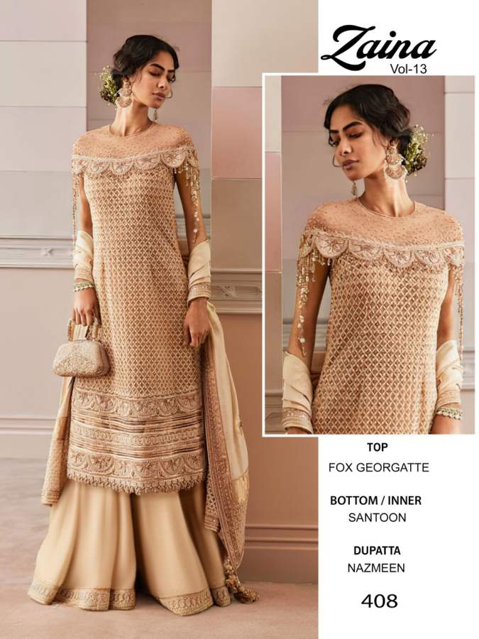 Zaina 13 Exclusive Georgette Wedding Wear Premium Pakistani Salwar Kameez Collection