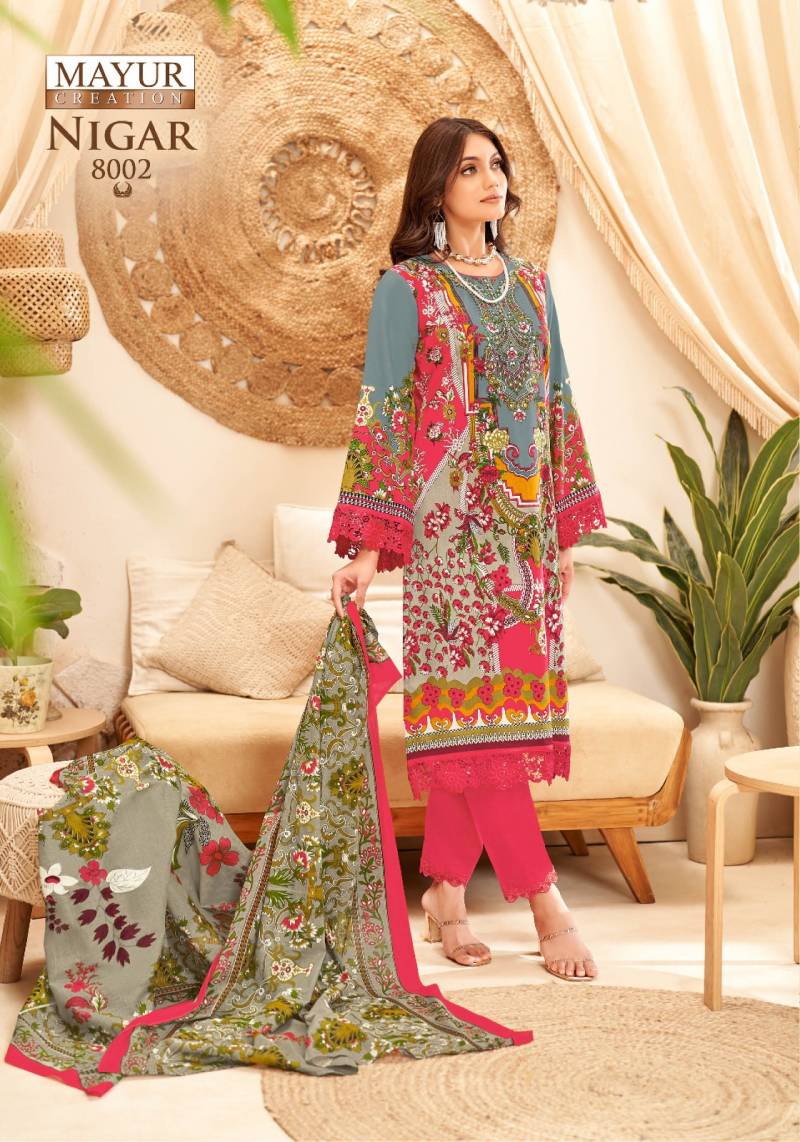 Nigar Vol 8 By Mayur Printed Dress Material Best Wholesale Shop N Surat