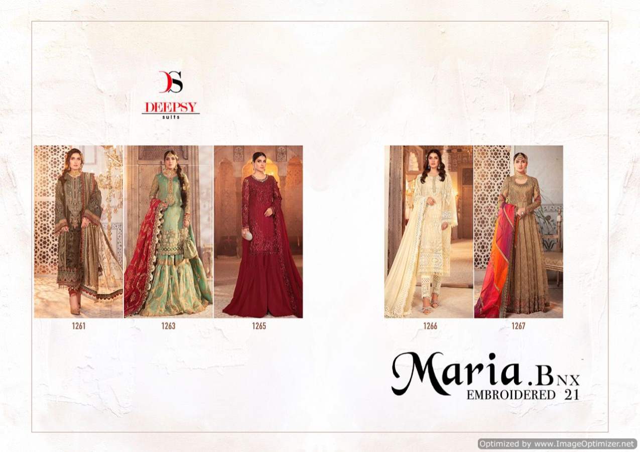 Deepsy Maria B Nx Embroidered 21 Georgette Wedding Wear Heavy Pakistani Salwar Kameez