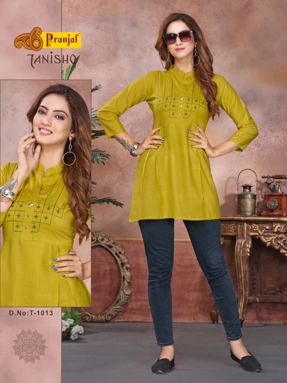 Pranjal Tanishq 10 Classic Casual Wear Rayon Ladies Top Collection