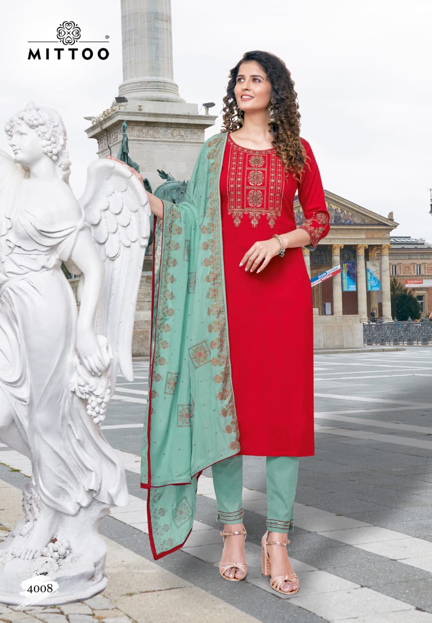 Mittoo Shringar Heavy Viscose Festive Wear Ready Made Salwar Suit Collection