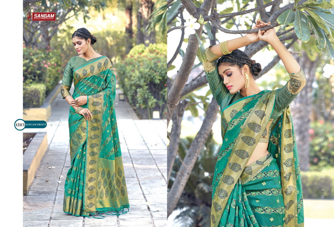 Sangam Amreeta Organza Weaving Heavy Festive Wear Rich Pallu Sarees Collection