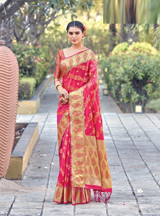 Sangam Amreeta Organza Weaving Heavy Festive Wear Rich Pallu Sarees Collection