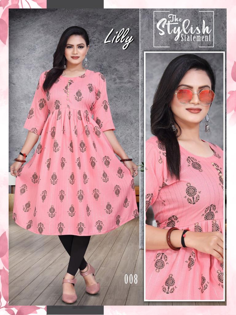 Lilly Stylish Latest Designer Casual Wear Anarakli Kurti Collection