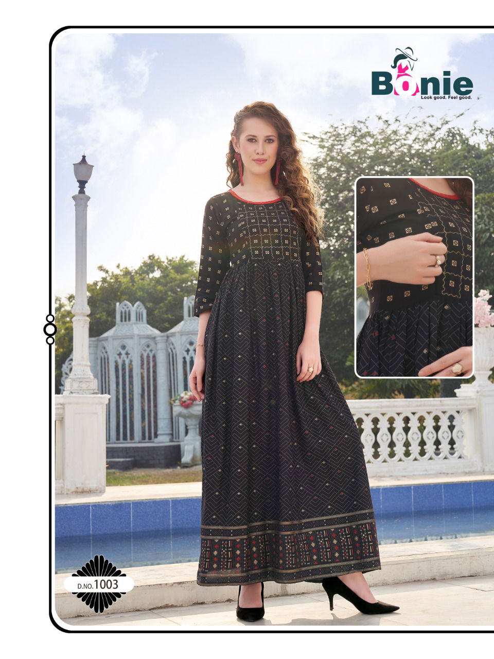Bonie Good News Fancy Festive Wear Pure Rayon Long Latest Anarkali Kurti Collection
