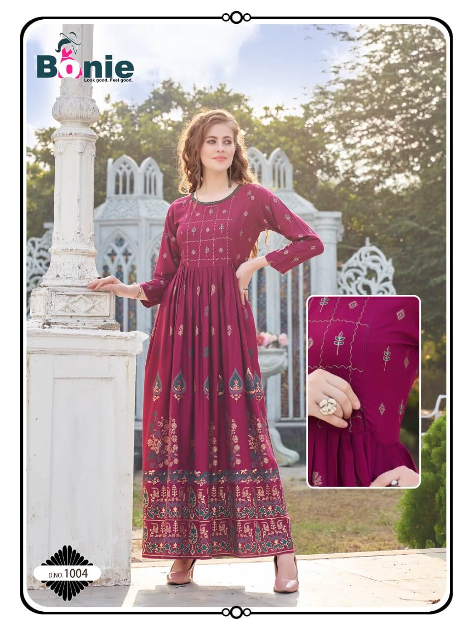 Bonie Good News Fancy Festive Wear Pure Rayon Long Latest Anarkali Kurti Collection